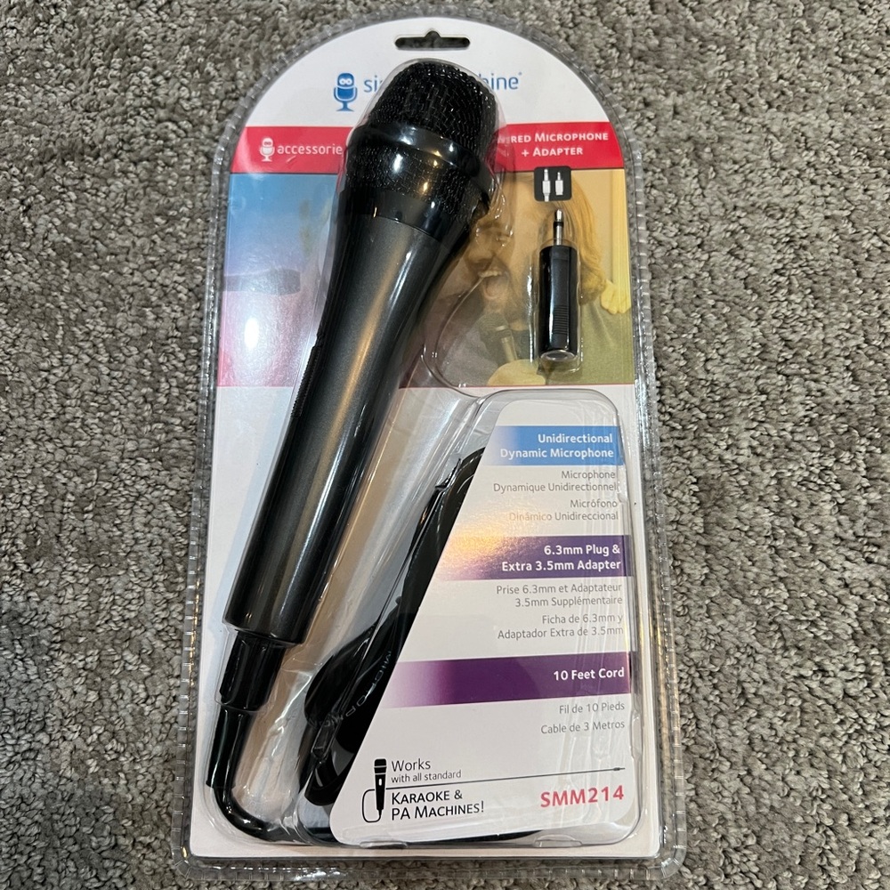 Black Microphone with Adapter